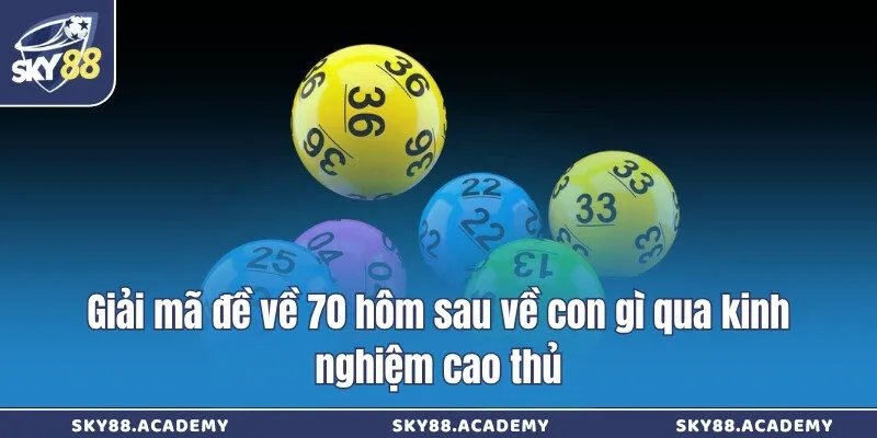 Giải mã đề về 70 hôm sau về con gì qua kinh nghiệm cao thủ